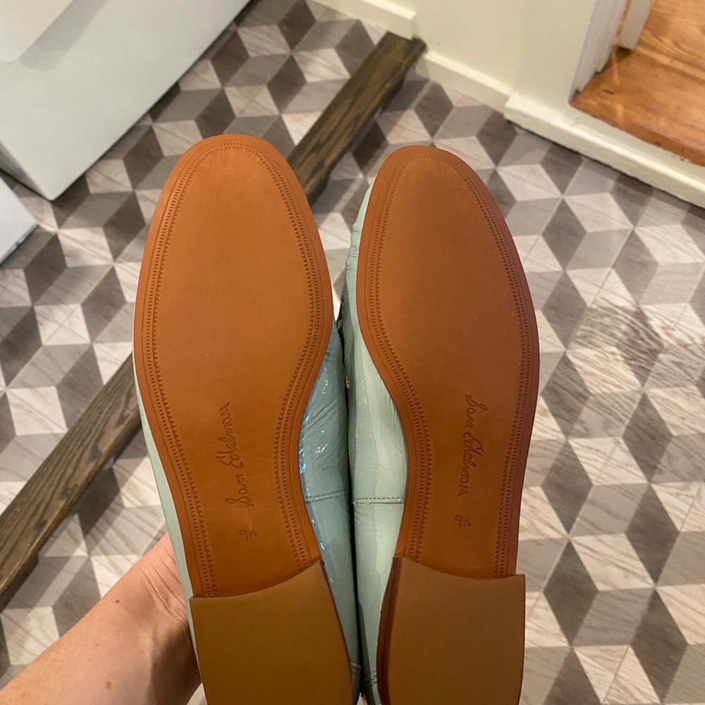 NWT Sam Edelman Blue Patent Leather Loafers - Picture 3 of 3